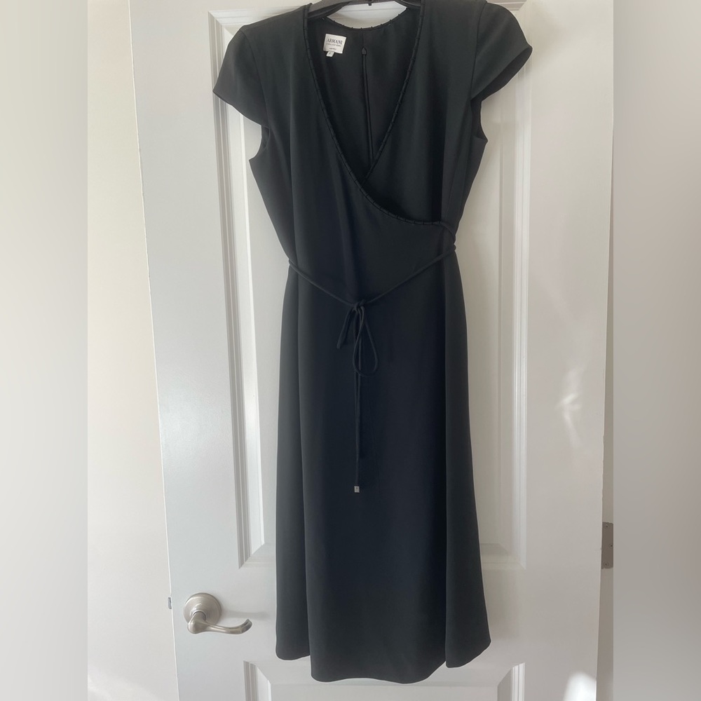 Armani Little black dress with waist tie 6